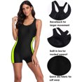 thumbnail image 4 of Alove Womens Boyleg Racerback Swimsuits Sport Swimwear One Piece Professional Athletic Bathing Suit, 4 of 5