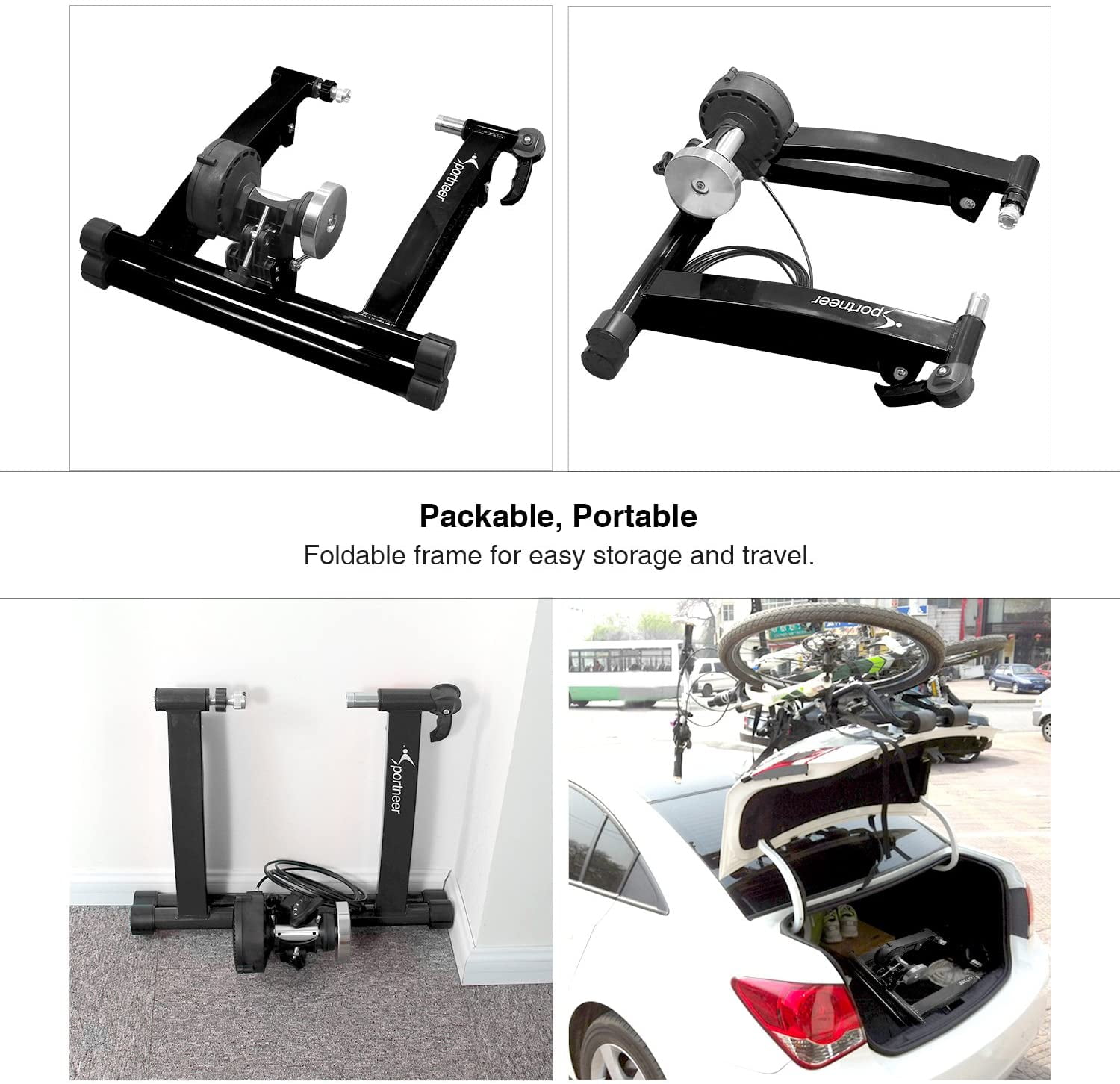 sportneer steel bicycle exercise magnetic stand