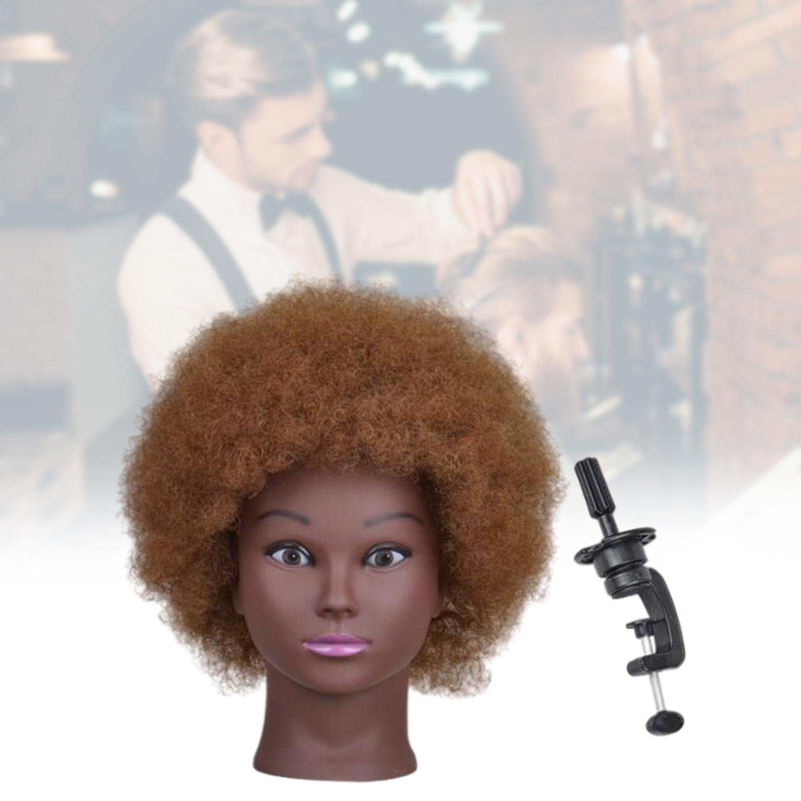 Real Hair Mannequin Head Afro Hair Dummy Head For Hair Styling Hairdresser  