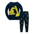 thumbnail image 1 of Little Boys Pajamas for Toddler Clothes Set 100% Cotton Excavator Sleepwear Long Sleeve 2 Piece Kids Pjs Size 8t, 1 of 7