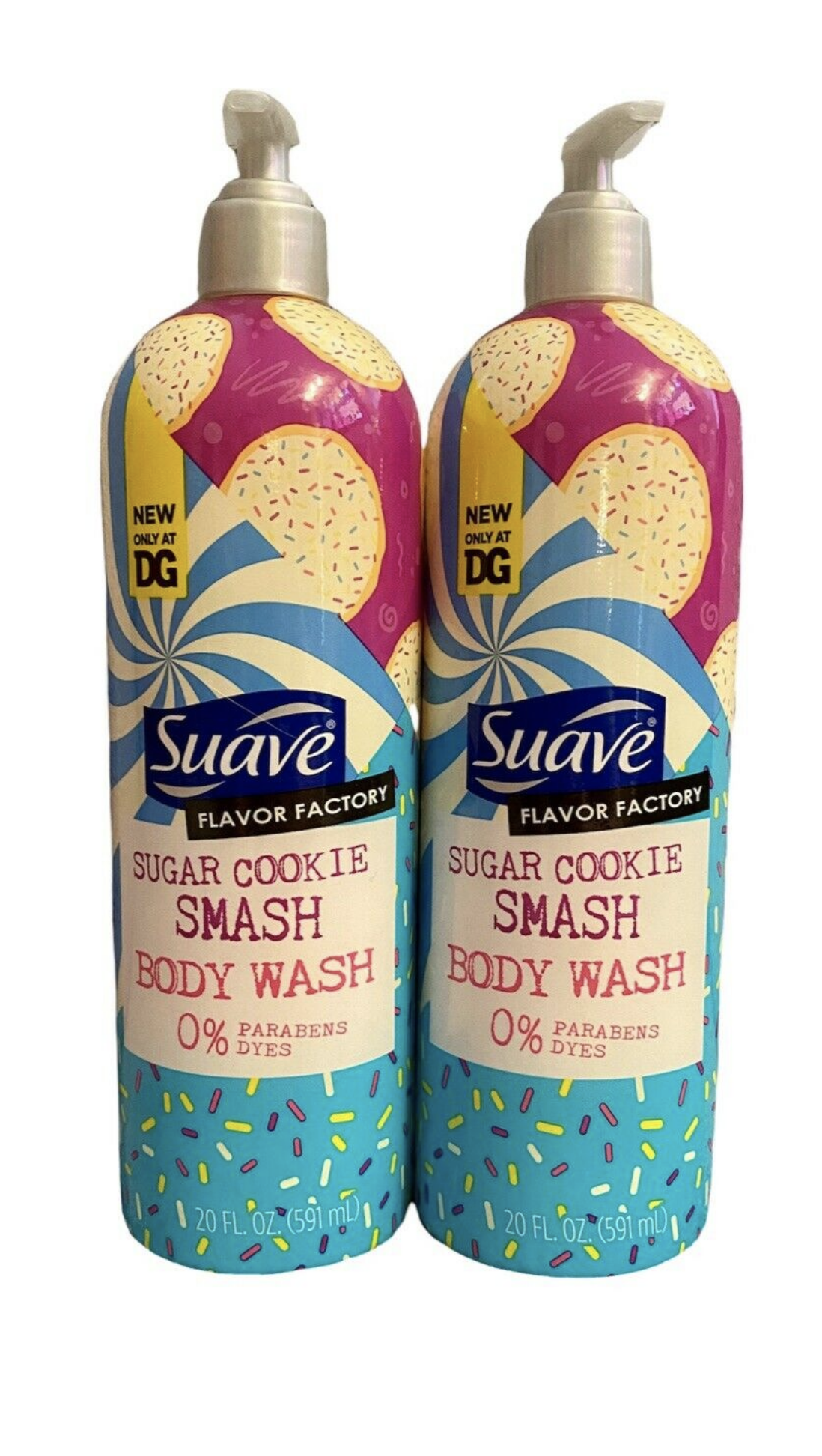 (Pack of 2 ) Suave sugar cookie smash body wash Parabens and dyes Free