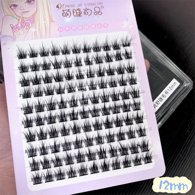 ABpopa MengJieShangPin ® 10 Filas De Pestañas Postizas De Manga Natural Gruesas De Gran Capacidad Extensiones Segmentadas