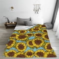 thumbnail image 5 of Pofeuu Sunflowers Print Ultra-Soft Micro Fleece Blanket,for Bed Or Sofa,All Season Throw Blankets Flannel Blanket-60"x50", 5 of 7