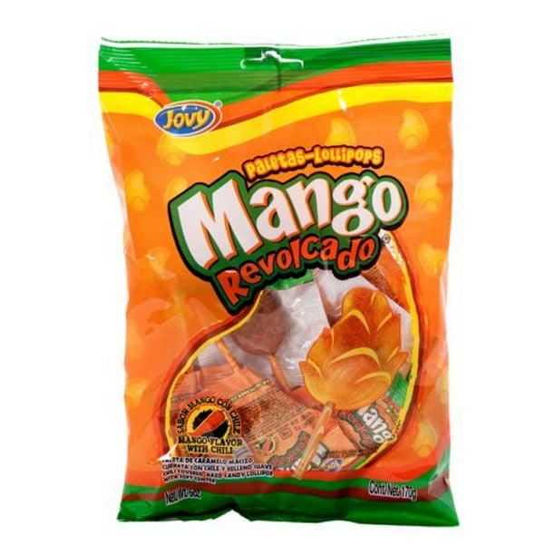 Jovy Mango Revolcado 11 pieces Chili covered hard candy lollipop