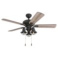 thumbnail image 1 of Prominence Home Piercy Farmhouse LED Ceiling Fan with Light and Remote, 42", 1 of 12