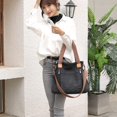 thumbnail image 2 of Canvas Crossbody Bags for Women Trendy Tote Purses Work Shoulder Multi-pocket Handbags, 2 of 9