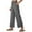 Dark Gray, variant on YABCSAZ Women's Cotton Linen Wide Leg Pants Plus Size High Waist Sweatpants Casual Loose Longe Pants