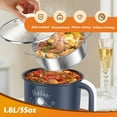 thumbnail image 2 of Hot Pot Electric with Steamer,1.8L Portable Mini Travel Cooker,Multifunctional Non-Stick Electric Skillet for Stir Fry/Stew/Steam,Perfect for Ramen Noodles/Pasta/Egg/Soup/Oatmeal, 2 of 10