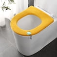 thumbnail image 5 of Cojín suave más grueso para asiento de inodoro con lazo para colgar, almohadilla acolchada más cálida, 5 of 5