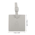 thumbnail image 2 of Unique Bargains 1 Pc Square Luggage Tag for Travelling Gray Polyurethane, 2 of 5