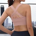 thumbnail image 5 of hotojiny Sports Bras for Women Longline Cross Back Seamless Workout Bra Padded Medium Support Yoga Athletic Bras, 5 of 6