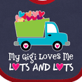 thumbnail image 4 of Inktastic Gigi Loves Me Grandchild Truck Boys Baby Bib, 4 of 4