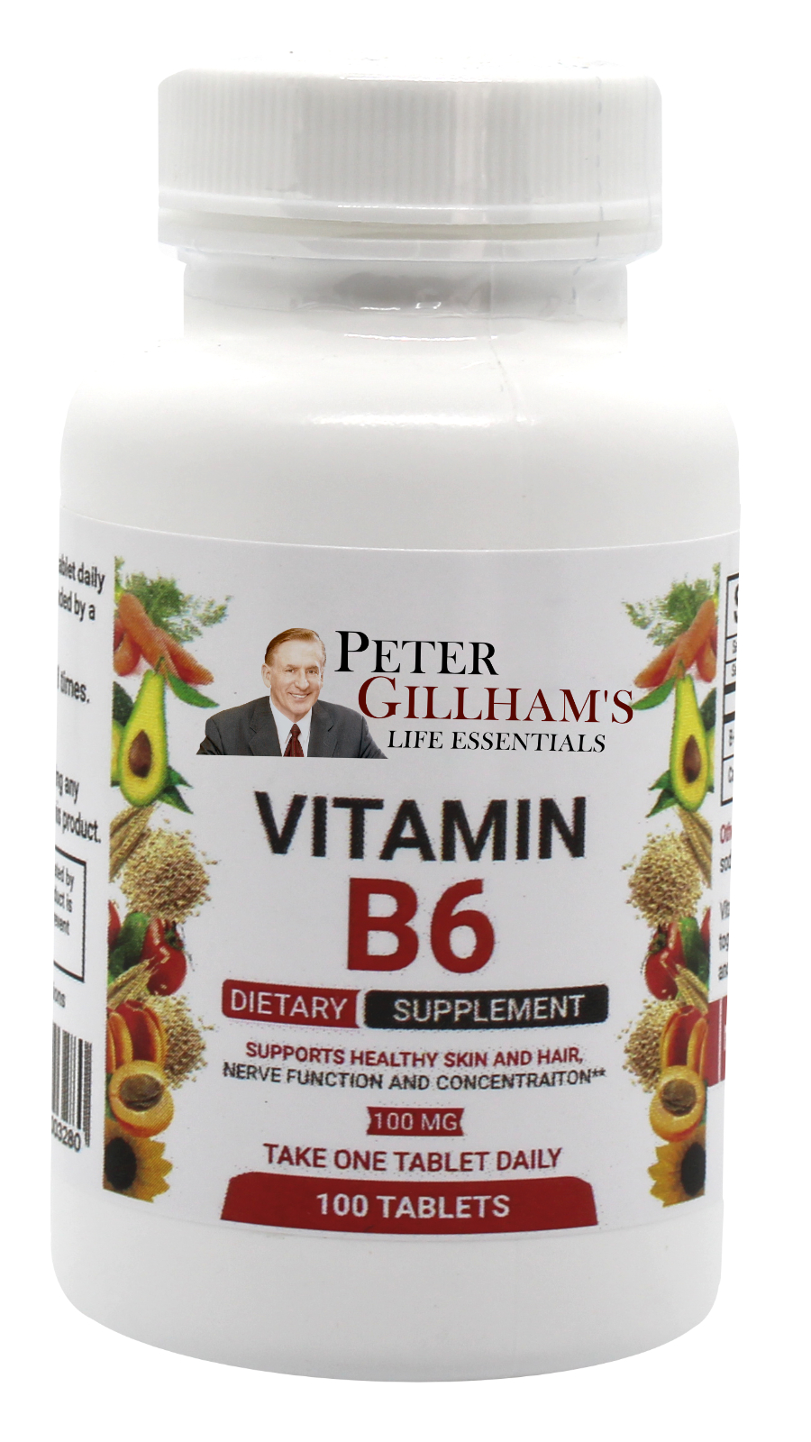 Vitamin B6 100mg 100 Tablets Peter Gillham's Life Essentials