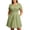 Green 01, variant on Karymi Plus Size Notch V-Neck A-Line Dress, Short Sleeve Waist Pleated Flare Dress with Pockets, Solid Casual Work Dress Maxi Dress