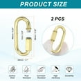 thumbnail image 2 of Chain Connectors, 6mm Thick Quick Link Screw Lock Oval Clips for Chandelier Pendant Lights, Pale Gold, Pack of 2, 2 of 7
