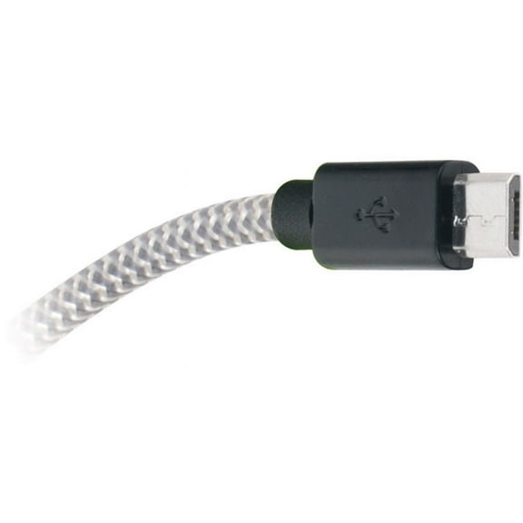 iEssentials Tangle-Free USB Type-A Male to Micro-USB Male Charge & Sync Cable (8')