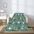 thumbnail image 2 of Sikiie Flowe Rooster Cozy Flannel Fleece Throw Blanket: Lightweight & Thick for All Seasons - Perfect for Women, Men, & Kids"50"x40", 2 of 6