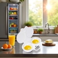 thumbnail image 6 of Microwave Egg Poacher & Cooker, 2-Cup Egg Boiler for Perfect Poached/Scrambled Eggs, BPA-Free, Dishwasher Safe, Quick Breakfast Maker for Home Kitchen, 6 of 8