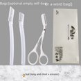thumbnail image 3 of Tijeras para cejas con tijeras para cejas peinadas Cuchillo para cejas en forma de media luna Cuchillo para cejas raspador Hoja para cejas Tijeras de maquillaje Tarjeta para cejas Juego de, 3 of 4