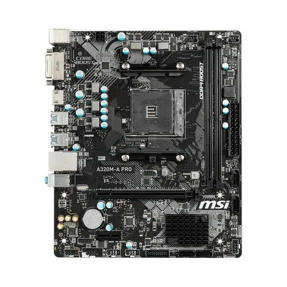 MSI A320M-A Pro AMD A320 AM4 Micro ATX DDR4-SDRAM Motherboard