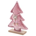 thumbnail image 2 of CIMAXIC christmas Christmas Tree Table Decorations Pink Glitter Plush Xmas Pine Tree Holiday Tabletop Centerpiece Shelf Decor Photo Props Rustic Xmas Tiered Tray Decor,9.45"X7.09"X2.36", 2 of 5