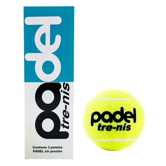 Pelotas de Pádel Tre-nis Envase con 3 Pelotas Pádel sin presión