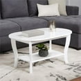thumbnail image 2 of Pemberly Row Table Basse Ovale avec Tablette, Fini Bois Blanc, 2 of 5