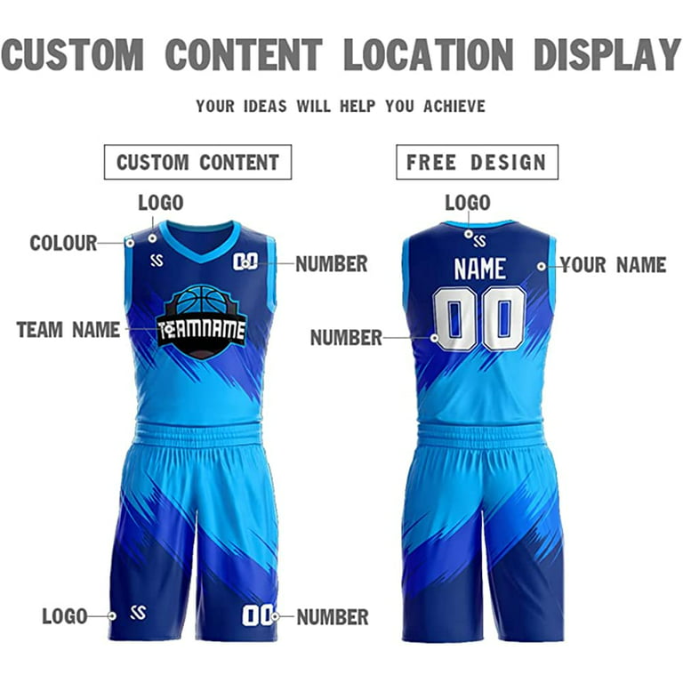  Custom Basketball Jersey Reversible Mesh Kit Printed Team Name  & Number Personalized Sports Uniform for Men/Youth (Color : Black) :  Clothing, Shoes & Jewelry