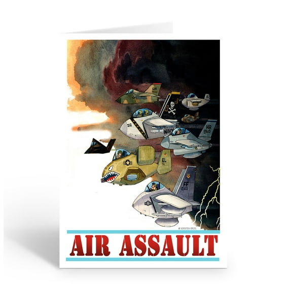 Vintage Air Assualt Plane Note Cards - 10 Cards and Envelopes - Airplane - 14180
