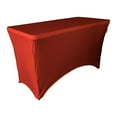 thumbnail image 1 of LA Linen TCSpandex48x24x30_RedX98 LA Linen Nappe Rectangulaire en Spandex, 48 par 24 par 30 Pouces, Rouge, 1 of 4