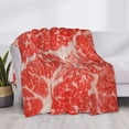 thumbnail image 3 of Naloa Beef Steaks Flannel Blankets - Thick and Warm Blanket for Winter, Soft Fuzzy Plush King Blanket for All Seasons60"x50", 3 of 6
