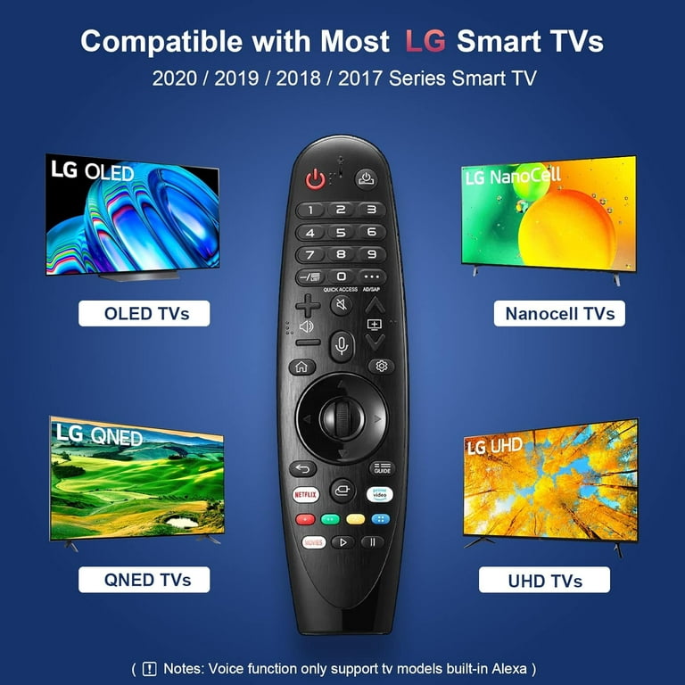  LG Remote Magic Remote Control, Compatible with Many LG Models,  Netflix and Prime Video Hot Keys, Google/Alexa : Electronics