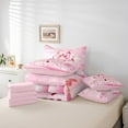 thumbnail image 5 of Manfei Girl Castle Twin Bedding Sets 7 Pieces,Pink Glitter Theme Bedding Comforter Set 7 Pieces,Princess Sheet Sets,Ultra Soft Bedroom Decorative Reversible, 5 of 7