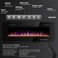 thumbnail image 3 of BOSSIN 50 inch Electric Fireplace, Recessed Wall Mounted Electric Fireplace inserts,Ultra Thin Adjustable Flame Colors & Speed Fireplace with Touch Screen and Remote Control, 3 of 8