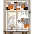 thumbnail image 7 of Orange Grey Color Block Kitchen Valances for Windows Abstract Modern Geometric Valance Curtains&nbsp; for Kitchen /Living Room/Bedroom/ Bathroom Decor, 42"x12 " ,Rod Pocket 1 Panel, Black White, 7 of 7