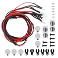 thumbnail image 3 of Model Car Roof Lights, Standard Size Sturdy and Durable Plastic LED RC Lamp  for  for SCX10 II 90046 90047 6LED, 3 of 8