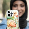 thumbnail image 5 of MUNDAZE Apple iPhone 14 Pro Shockproof Clear Hybrid Protective Phone Case Fairy Tale Watercolor Mushrooms Pastel Flowers Cover, 5 of 5