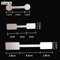 thumbnail image 2 of Wholesale Adhesive Paper Jewelry Ring Tag White Dumbbell Ring Tag Rectangle Jewelry Sticker Label Tag 50Pcs/100Pcs 6x1.2cm 50PCS, 2 of 6