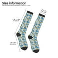 thumbnail image 5 of Balery Flower and Sail Boat Printed Novelty Socks Men's Women's Crew Socks Sports Socks Knee High Socks Cotton Socks Quirky and Cool Socks, 5 of 9