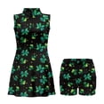 thumbnail image 2 of Uorisanigo St. Patrick's Leaf Tennis Golf Dress for Women Quick Dry Comfortable Workout Active Athletic Dresses with Shorts Versatile for Tennis Hiking & Outdoor Sports, 2 of 7