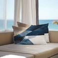 thumbnail image 3 of Lumbar Pillow Covers 20x12 Inch Set of 2, Navy Blue Brown Waterproof Outdoor Pillow Covers, Modern Geometric Abstract Art Decorative Cushion Pillowcases for Couch, Sofa, Bed, Garden, Patio, 3 of 9