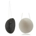 thumbnail image 3 of 2 Pcs Konnyaku Jelly Fiber Face Makeup Wash Pad Cleaning Sponge Puff Exfoliator-White & Black, 3 of 10