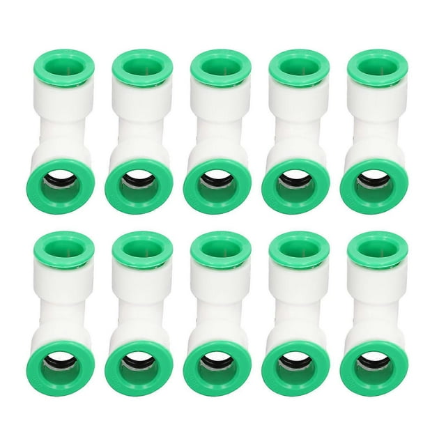 10Pcs Elbow Connector PPR Hose Pipe Fitting Quick Push Connection Set Kit for Pool 20mm / 0.79in