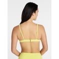 thumbnail image 3 of Time and Tru Women's and Women's Plus Ribbed Tall Triangle Bikini Top, Sizes XS-3X, 3 of 5