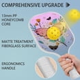 thumbnail image 2 of Pickleball Paddles Set Of 2, Fiberglass Surface, Butterfly Print, 4 Balls & Bag, 2 of 5