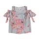 thumbnail image 1 of Blusa con Hombros descubiertos y Estampado floral bar III para mujer rosa extra pequeña, 1 of 2