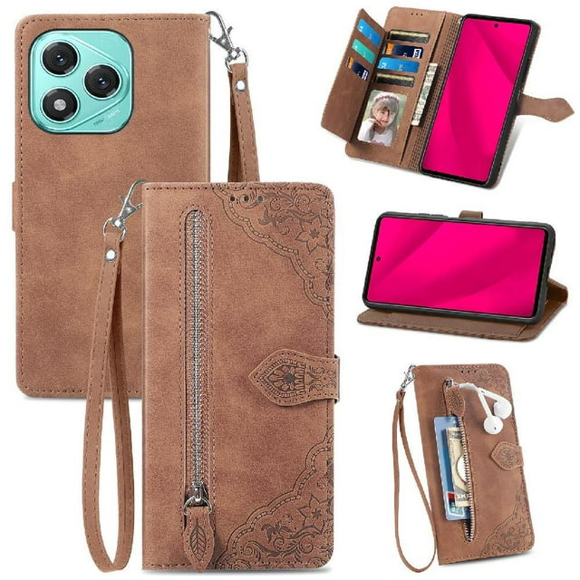 Funda billetera anti-golpes para GANGXUN Honor 400 Lite , ideal para día a día y trabajo