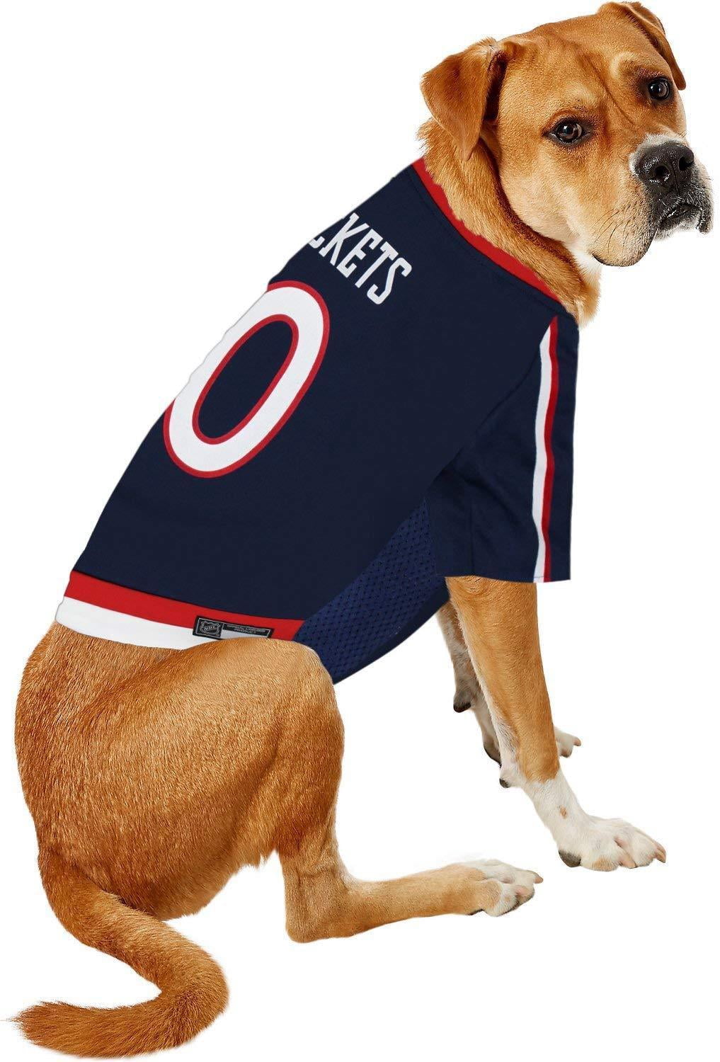 Pets First NHL Columbus Blue Jackets Mesh Jersey for Dogs and Cats - Licensed