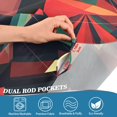 thumbnail image 3 of Yayeee Kitchen Curtains Tier Pair Light Filtering 27"x36" Rod Pocket Short Cafe Window Panel, Red Abstract, 3 of 7