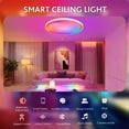thumbnail image 2 of Lámpara de Techo Inteligente Wifi Bluetooth Control Remoto Rgbcw Lámpara de Techo de Color con Atenuación Lámpara de Techo Simple de Pruebas (UE), 2 of 5